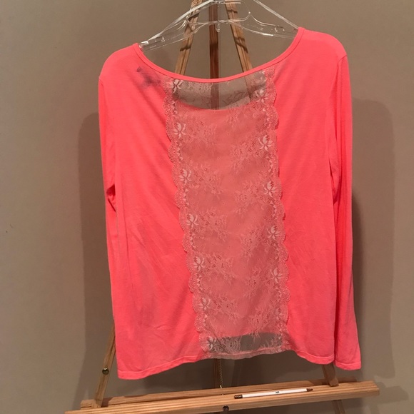 Vintage! AEO wide neck lace back top - Picture 3 of 4